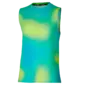 Mizuno Core Graphic Hardloopshirt Zonder Mouwen Blauw/Groen Heren