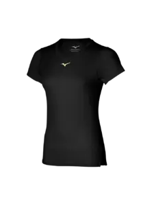 Mizuno DryAeroFlow Hardloopshirt Korte Mouwen Zwart Dames