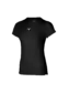 Mizuno DryAeroFlow Hardloopshirt Korte Mouwen Zwart Dames