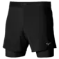 Mizuno ER 5.5 2in1 Hardloopbroek Kort Zwart Heren