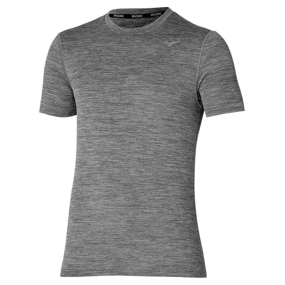 Mizuno Impulse Core Hardloopshirt Korte Mouwen Grijs Heren