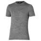 Mizuno Impulse Core Hardloopshirt Korte Mouwen Grijs Heren