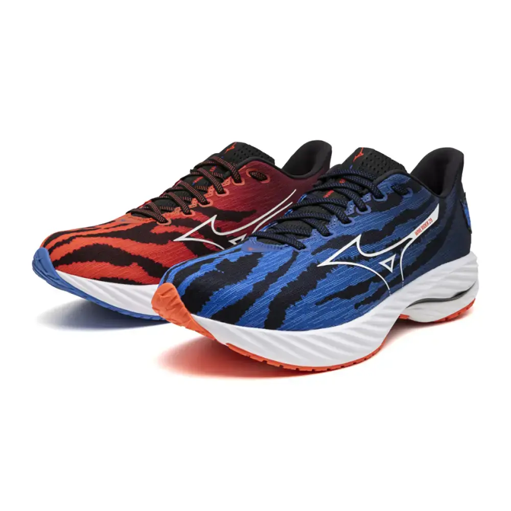 Mizuno Wave Rider 28 Hardloopschoenen Rood/Wit/Blauw Heren