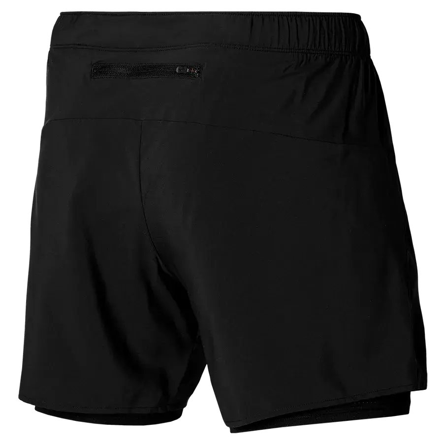 Mizuno Core 5.5 2IN1 Hardloopbroek Kort Zwart Heren