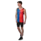 Mizuno DryAeroFlow Graphic Hardloopshirt zonder mouwen Rood/Blauw Heren