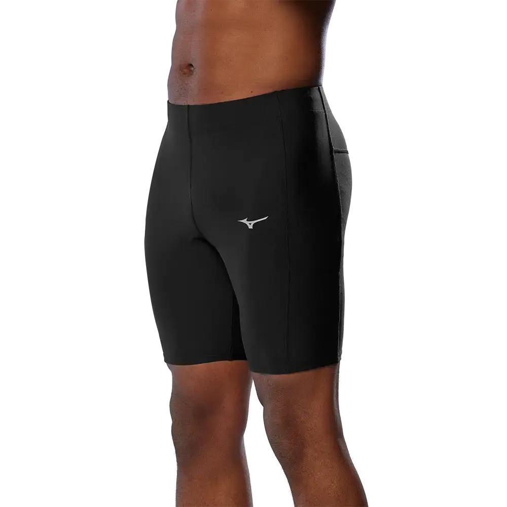 Mizuno Impulse Core Mid Hardloopbroek Kort Zwart Heren