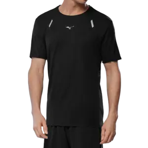 Mizuno Tech Light Hardloopshirt Korte Mouwen Zwart Heren