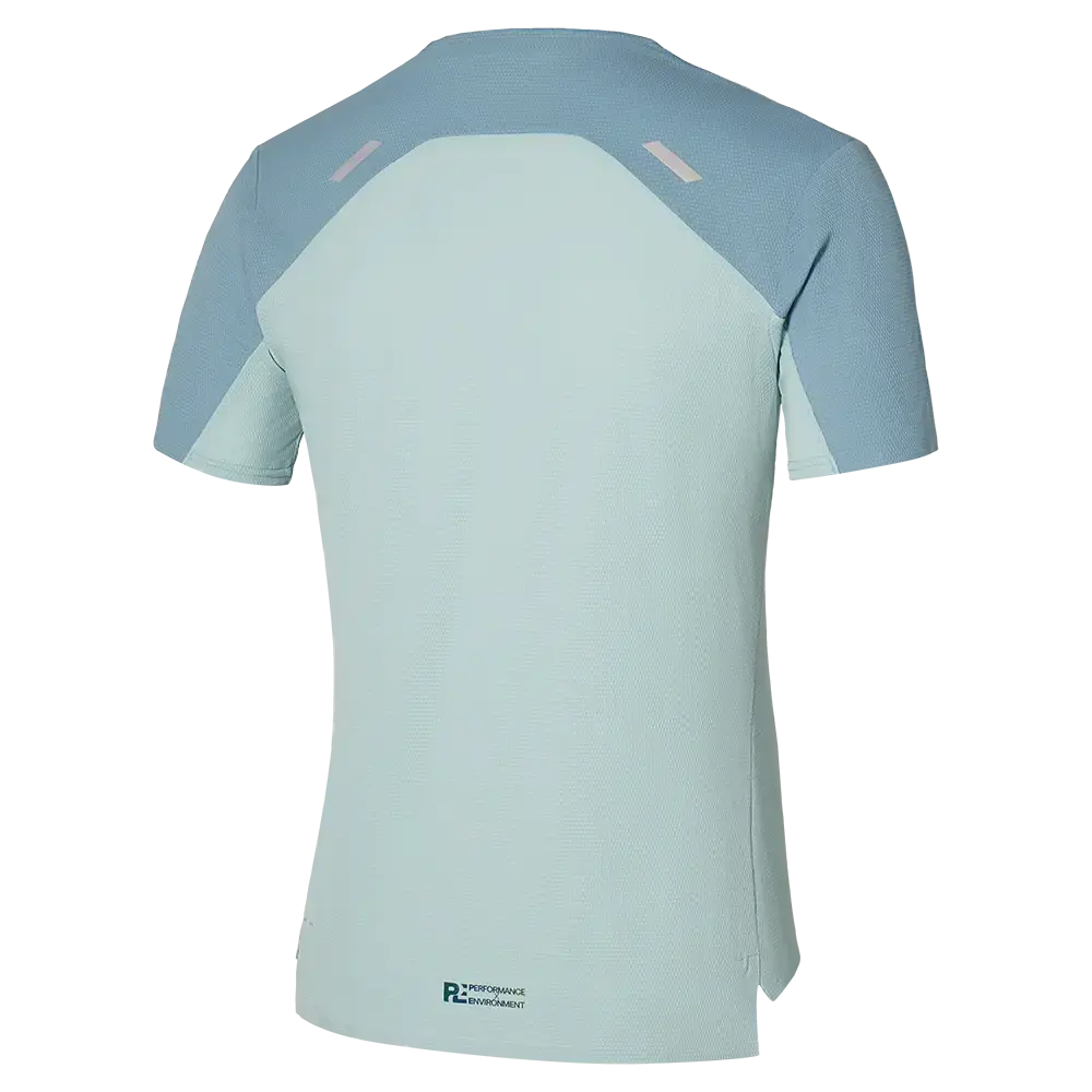 Mizuno Tech Light Hardloopshirt Korte Mouwen Blauw Heren