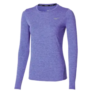 Mizuno Core Impulse Hardloopshirt Lange Mouwen Paars Dames