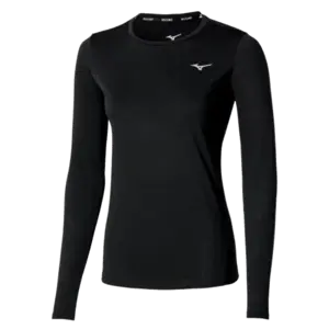 MIZUNO Core Impulse Hardloopshirt Lange Mouwen Zwart Dames