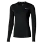 MIZUNO Core Impulse Hardloopshirt Lange Mouwen Zwart Dames — afbeelding 1