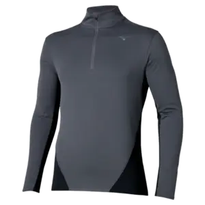 Mizuno Tech Thermal Charge Half Zip Hardloopshirt Lange Mouwen Grijs Heren