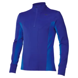 Mizuno Active Warmalite Half Zip Hardloopshirt Lange Mouwen Blauw Heren