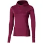 Mizuno Active Hooded Hardloopshirt Lange Mouwen Paars Dames