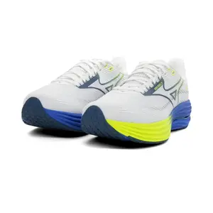 Mizuno Wave Rider 29 Hardloopschoenen Wit/Blauw/Geel Heren