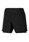 Mizuno Core 5.5 Inch 2IN1 Hardloopbroek Kort Zwart Heren
