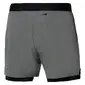 Mizuno Core 5.5 Inch 2IN1 Hardloopbroek Kort Grijs/Zwart Heren