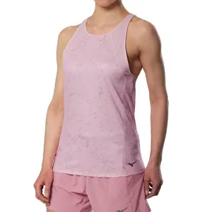 Mizuno DryAeroFlow Graphic Hardloopshirt Zonder Mouwen Roze Dames