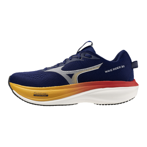 Mizuno Wave Rider 30 Hardloopschoenen Donkerblauw/Wit/Goud Heren