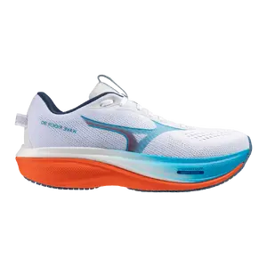 MIZUNO Wave Rider 30 Hardloopschoenen Wit/Blauw/Oranje Heren