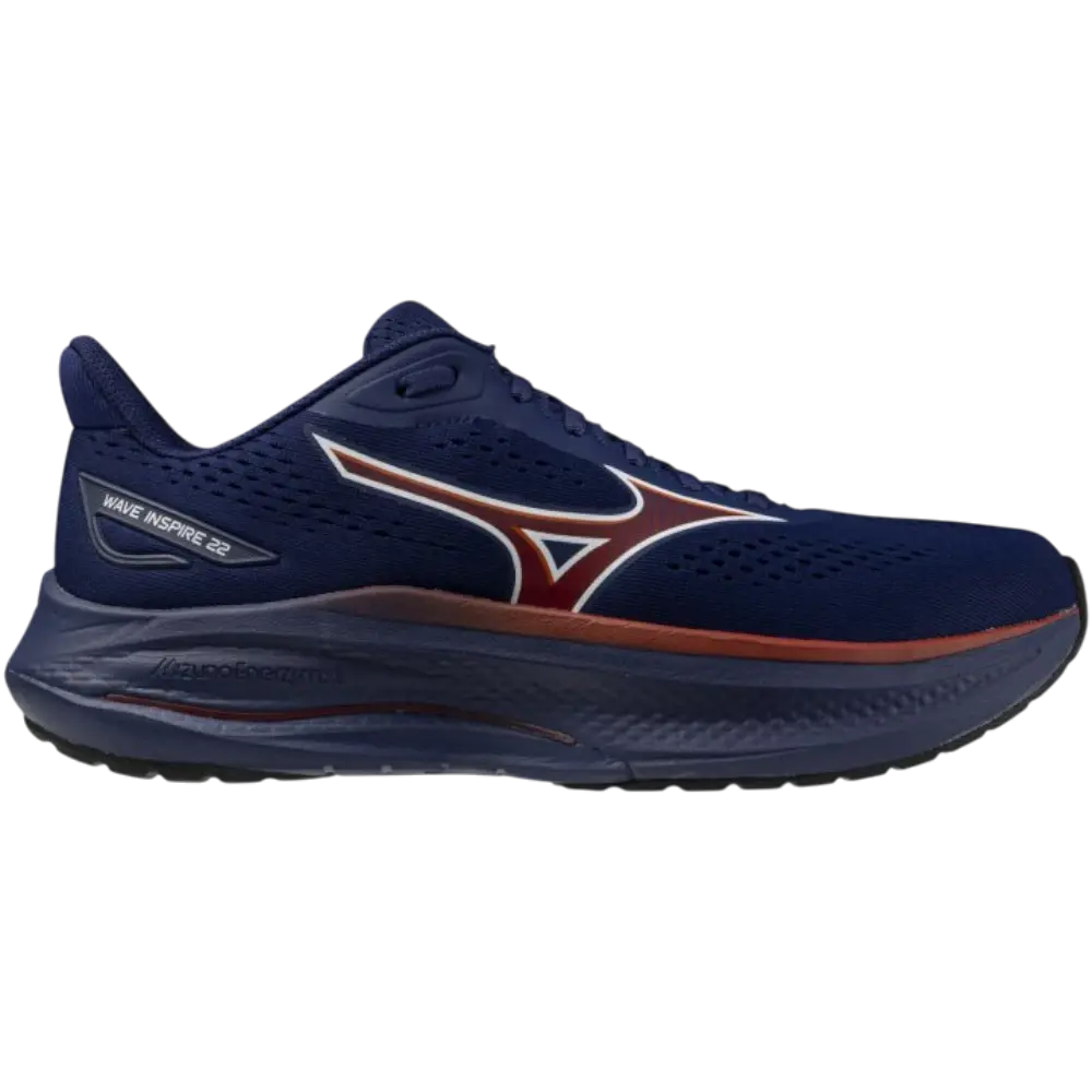 MIZUNO Wave Inspire 22 Hardloopschoenen Donkerblauw/Rood Heren