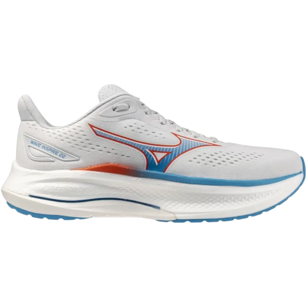 MIZUNO Wave Inspire 22 Hardloopschoenen Wit/Blauw/Rood Heren