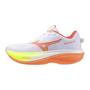 Mizuno Wave Rider 30 Hardloopschoenen Wit/Oranje/Geel Dames