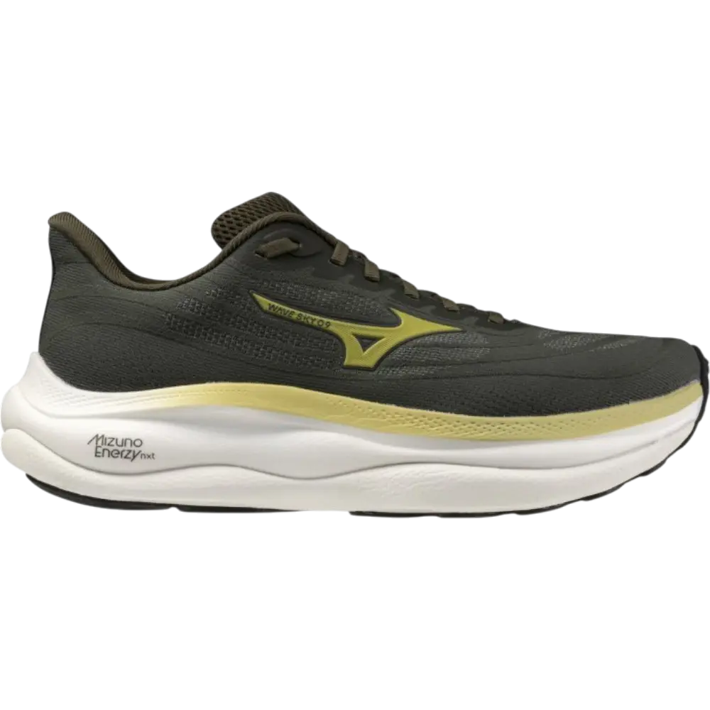 MIZUNO Wave Sky 9 Hardloopschoenen Donkergroen/Geel Heren