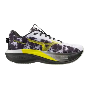 MIZUNO Wave Rider 30 Amsterdam Hardloopschoenen Zwart/Wit/Geel Heren