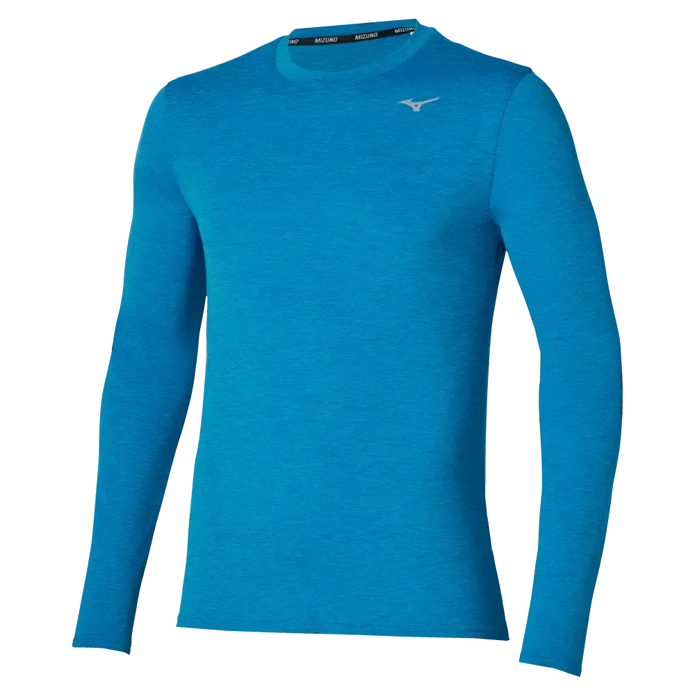MIZUNO Core Impulse Hardloopshirt Lange Mouwen Blauw Heren