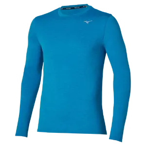 MIZUNO Core Impulse Hardloopshirt Lange Mouwen Blauw Heren