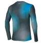 MIZUNO Core Graphic Hardloopshirt Lange Mouwen Grijs/Blauw Heren — afbeelding 2