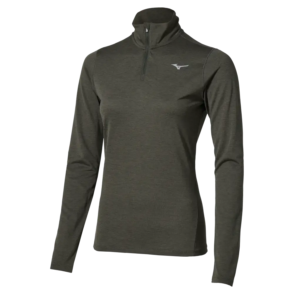 MIZUNO Core Impulse HZ Hardloopshirt Lange Mouwen Groen Dames