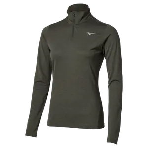 Mizuno Core Impulse HZ Hardloopshirt Lange Mouwen Groen Dames