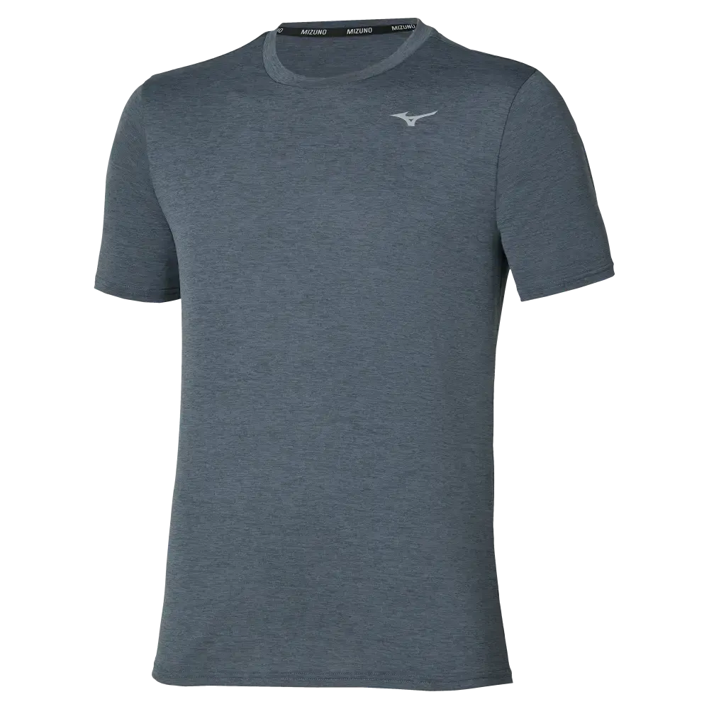 MIZUNO Impulse Core Hardloopshirt Korte Mouwen Blauw Heren