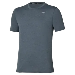 Mizuno Impulse Core Hardloopshirt Korte Mouwen Blauw Heren