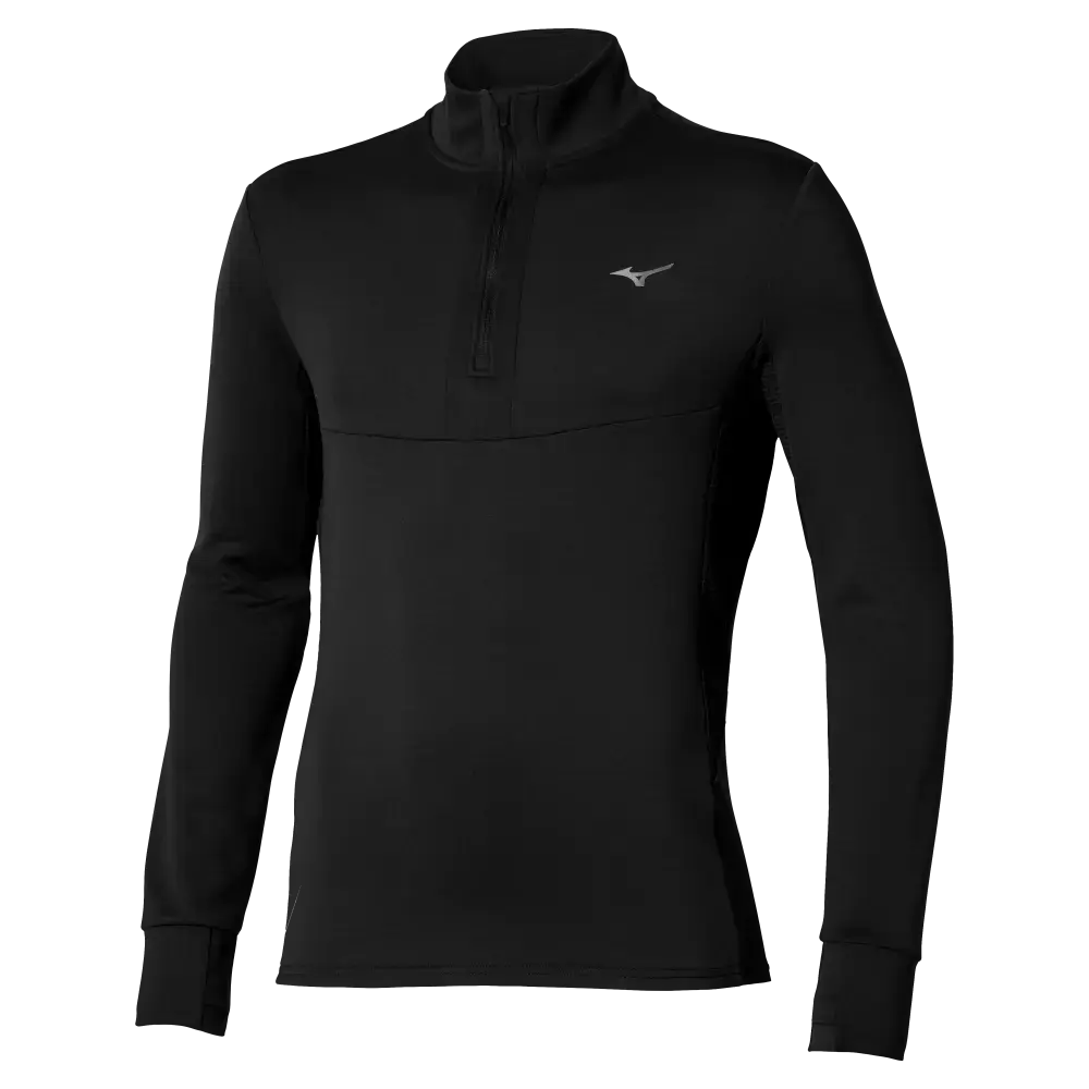 MIZUNO Active Warmalite HZ Hardloopshirt Lange Mouwen Zwart Heren
