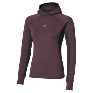 MIZUNO Active Warmalite HD Hardloopshirt Lange Mouwen Donkerrood Dames