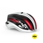 MET Trenta MIPS Race Fietshelm Wit/Zwart/Rood