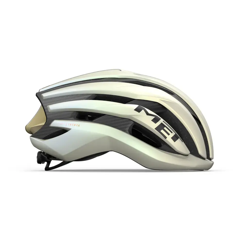 MET Trenta 3K Carbon MIPS Race Fietshelm Vanilla/Goud