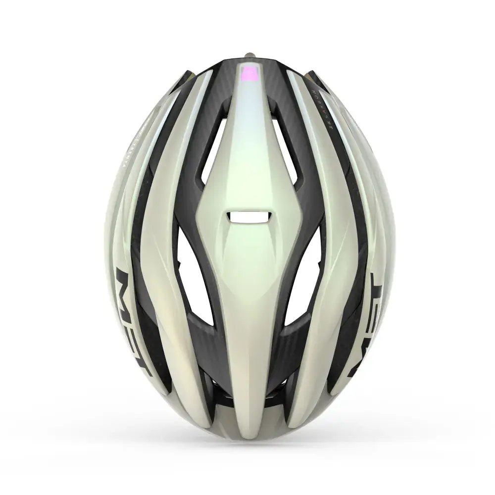 MET Trenta 3K Carbon MIPS Race Fietshelm Vanilla/Goud
