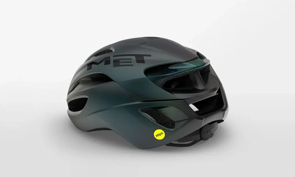 MET Rivale MIPS Race Fietshelm Groen/Grijs/Zwart
