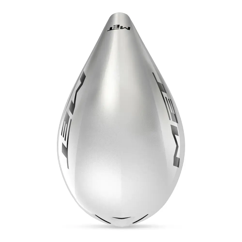 MET Drone Wide Body II Tijdrithelm Metallic Glossy Wit