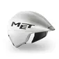 MET Drone Wide Body II Tijdrithelm Metallic Glossy Wit
