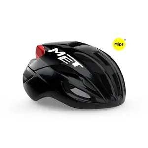 MET Rivale MIPS Race Fietshelm Glanzend Zwart/Rood