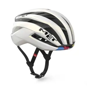 MET Trenta 3K Pogacar MIPS Race Fietshelm Wit/Rainbow