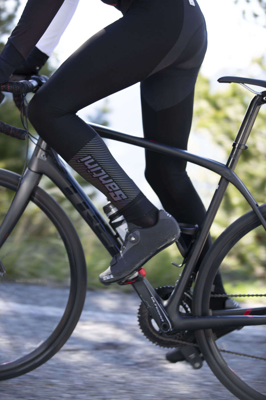 Santini Adapt Fietsbroek Lang met Zeem Zwart Heren