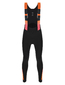 Santini Command Fietsbroek Lang met Zeem en Bretels Zwart/Oranje Heren
