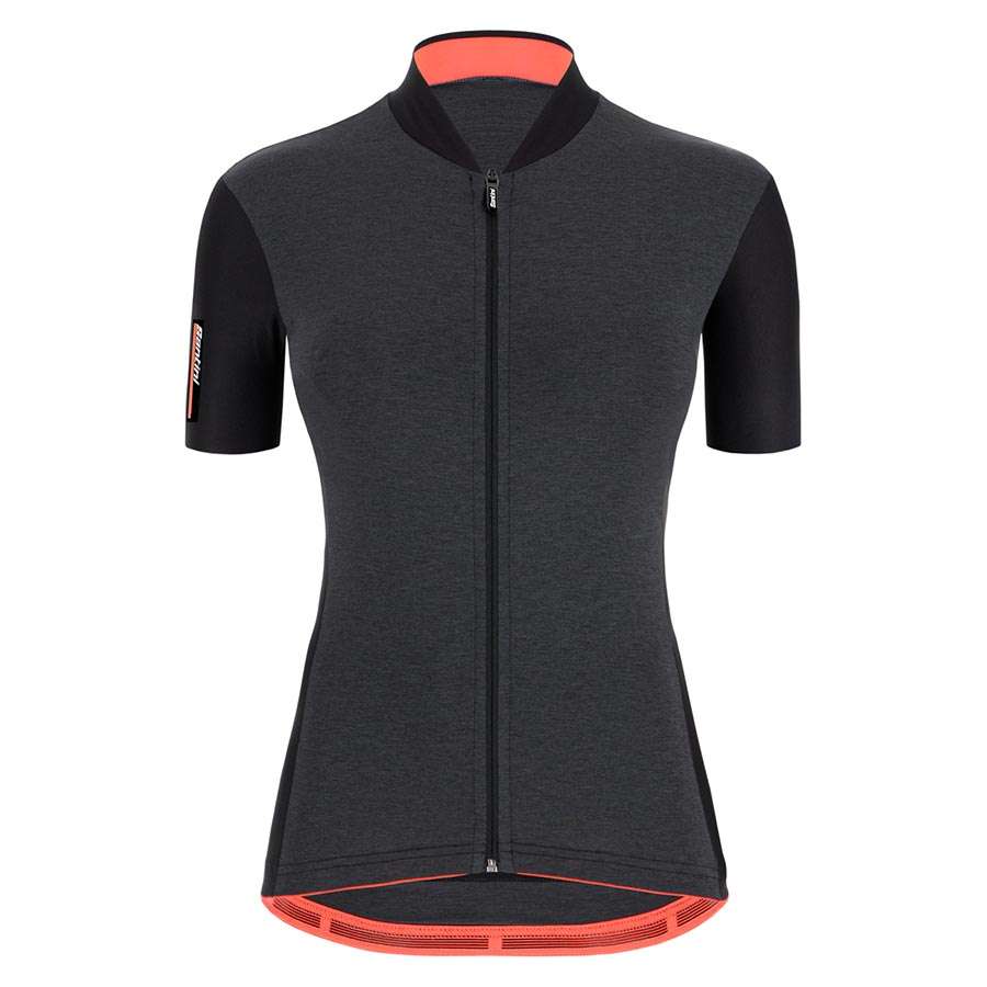 Santini Colore Fietsshirt Korte Mouwen Zwart/Grijs Dames