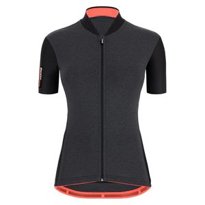 Santini Colore Fietsshirt Korte Mouwen Zwart/Grijs Dames